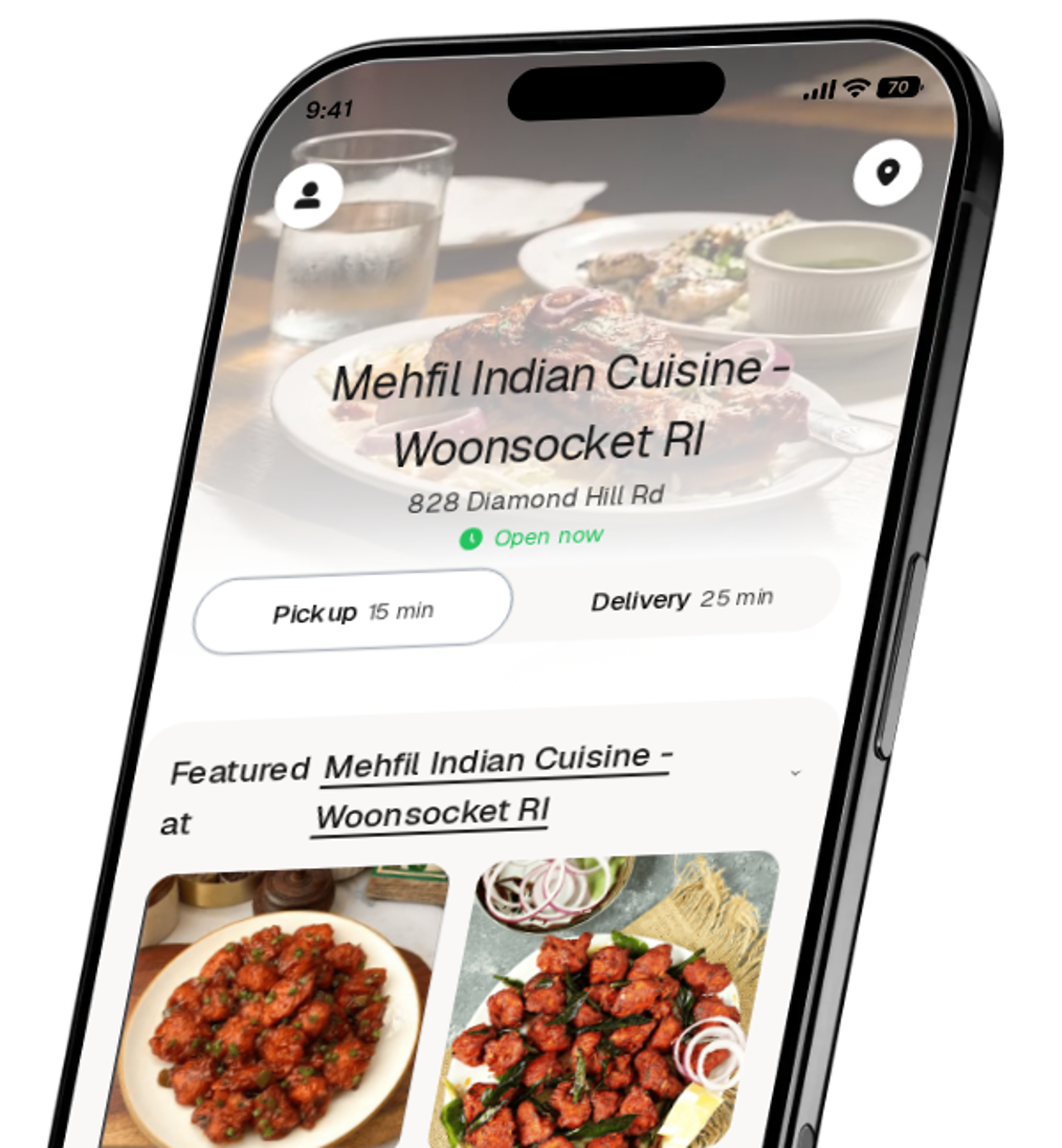 Mehfil Indian Cuisine - Woonsocket RI app preview