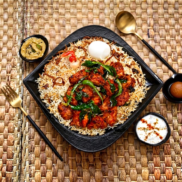 Mehfil Special Chicken 65 Biryani.