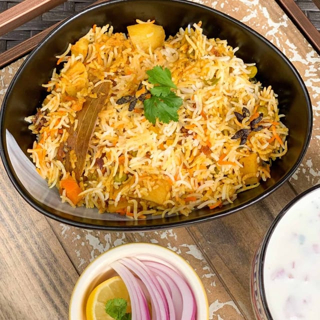 Veg Dum Biryani.